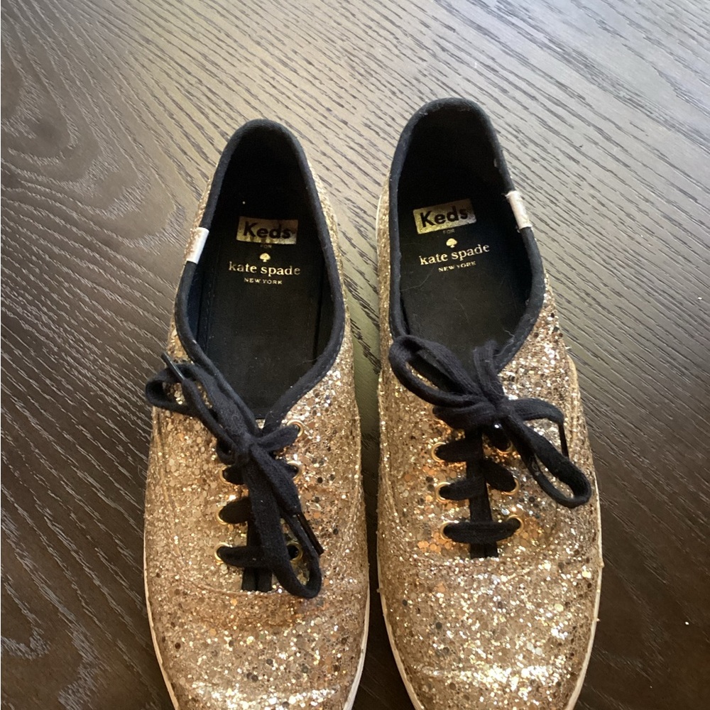 Keds Gold Glitter Sneakers